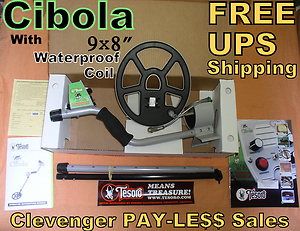 Tesoro Cibola Metal Detector with 9x8 Waterproof Coil Free UPS Ground 