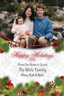 Holiday Christmas Photo Card Personalized Printable Hanukkah Family 