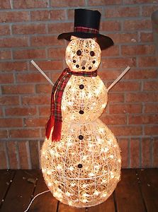    Snowman Indoor Outdoor Christmas Decoration Yard Lawn LED 38 inches