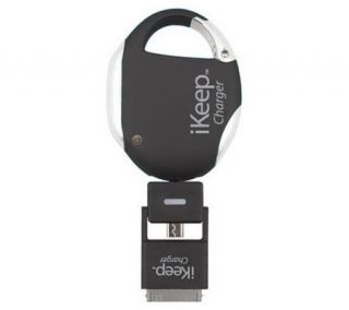 iKeep Smart Phone USB Retractable Charger with a Security Cord 