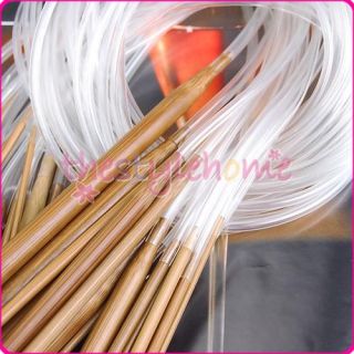18 Sizes 80cm Bamboo Circular Knitting Needles 2 10 0mm
