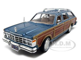 1979 Chrysler LeBaron Town and Country Blue 1 24 by Motormax 73331