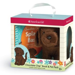 American Girl Chocolate Chip Book Pet Pack 6 Plush Brown Dog Stuffed