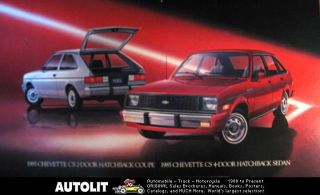 1985 Chevrolet Chevette CS Showroom Picture Poster