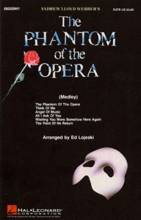 the phantom of the opera medley choral sheet music this medley from a