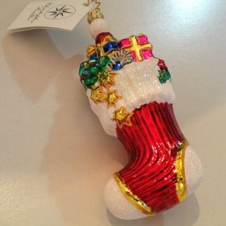 New Christopher Radko Stock and Cheer Christmas Ornament