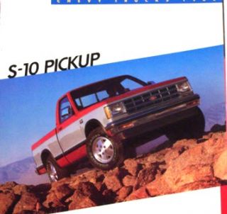 1986 chevy s10 pickup original sales brochure 19 pages measures 11 by