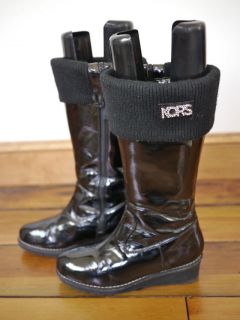  Patent Leather Zip Microfleece Snow Rain Wedge Boots 4 33