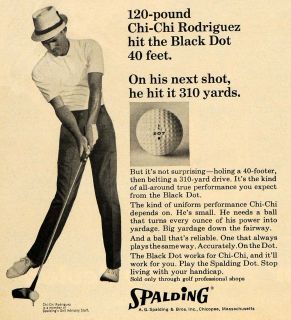 1965 Ad Spalding Chi Chi Rodriguez Golfer Golf Ball Original