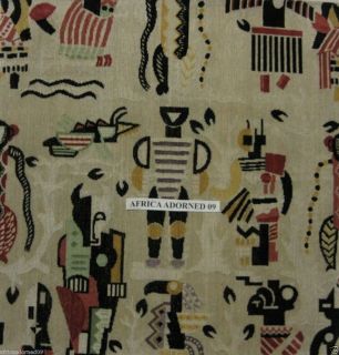 G55 Clarence House African Inspired Woven Gros Point Fabric Zambezi
