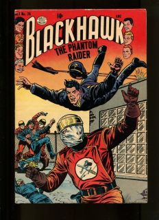 BLACKHAWK COMICS #78 QUALITY 1954 REED CRANDALL ART THE PHANTOM RAIDER