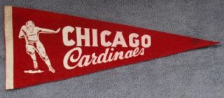SOLID 1950s Chicago Cardinals Full Sized 28 1/4 Felt Pennant   NICE