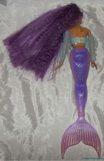  Barbie 2003 MERMAID FANTASY CHRISTIE African American Doll Purple Hair
