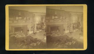 Stereoview Christ Episcopal Church Rectory Interior North Conway NH