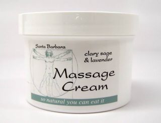 Santa Barbara Massage Cream 8oz Clary Sage Lavender