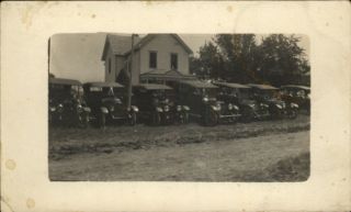 Parking Lot Old Classic Cars c1910 Real Photo Postcard