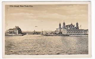 New York City Ellis Island Vintage Real Photo Postcard