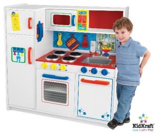 New KidKraft Wooden Kids Wood Pretend Play Toy Kitchen
