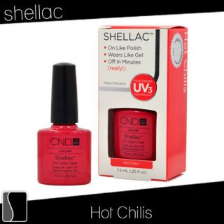 CND Shellac HOT CHILIS Gel UV Nail Polish 0 25 oz Manicure Soak Off 1