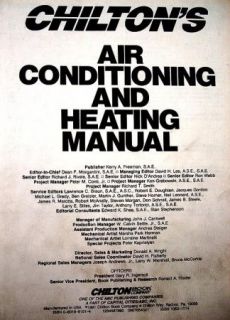 1991 Chiltons Air Conditioning and Heating Manual 0801981514