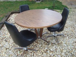 Retro 1960s Mod Chromcraft Dining Set Table and Chairs