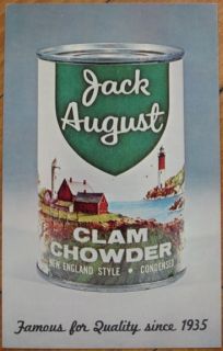 1960s Chrome Advertising PC Jack August Clam Chowder