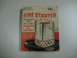 Vintage Fire Starter Charcoal Starter Collectable