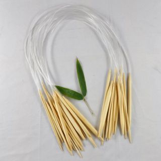 18pairs 80cm 32 Circular Bamboo Knitting Needles New