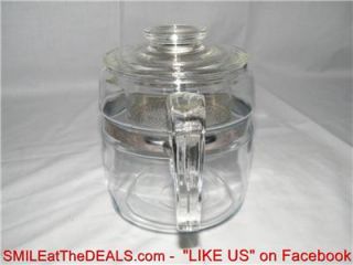  Flameware 6 Cup Glass Coffee Pot Percolator Stove Top 7756