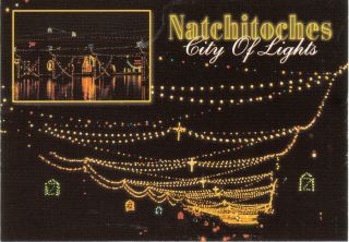 Postcard Natchitoches City of Lights LA Christmas Louisiana