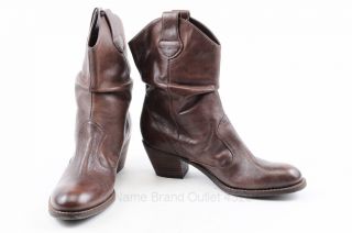 Civico 10 Brown 8 8 5 Leather Slouch Western Cowboy Boot Shoe Mismate