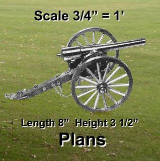 Vintage Scale Civil War Parrott Rifle Note Plans