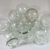 Medical Glass Fire Cupping Chinese Massage Anti Cellulite Set of 10