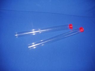 Two Clear Plastic Tubes   Knitting Needles/Buttons/Beads Holder