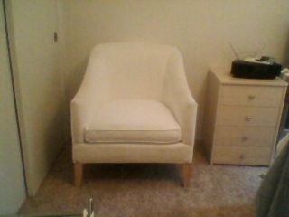 White Mitchell Gold Claire Chair White Cotton Duck Very Nice Condition