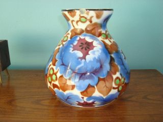 Antique Villeroy Boch Vintage Blue Flower Vase