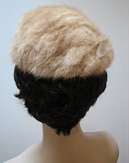 Ladies Vintage Hat Blond Mink Repro Claude Saint Cyr Paris 599