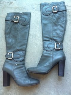 Chloe Tall Prince Two Buckle Knee High Heel Gorgeous Leather Boot Shoe