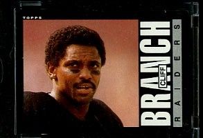 1985 Topps Football Finished Proof Card. Cliff Branch RAIDERS