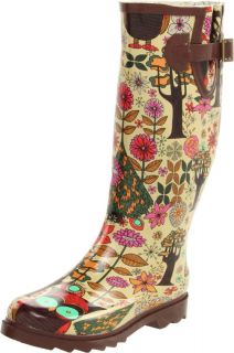 Chooka Womens Gypsy Owl Rain Boots Size 6