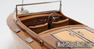 Chris Craft Runabout Wood Scale Model Speed Boat 24