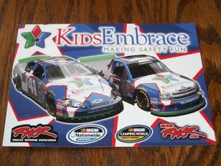 Chrissy Wallace RWR Kids Embrace 2010 NASCAR Postcard