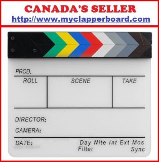  Film Slate Movie Clapper with Color Black White Clapper Sticks