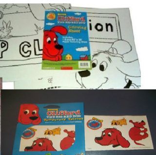 Clifford the Big Red Dog Party Set 3 Jumbo Coloring Posters 3 pack