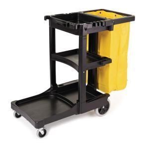 Rubbermaid Commercial Products Resin Cleaning Cart with Zippered Vinyl