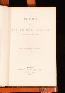 1888 Poems of Arthur Hugh Clough New and Revised Edition