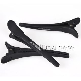 12pcs Black Matte Hairdressing Salon Sectioning Clips Clamps Hair Grip