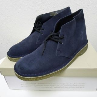 Clarks originals chukka desert boots blue navy suede leather size 10M