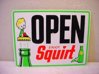 Vintage Open Closed Squirt Sign 1962 Made in U s A Near Perfect