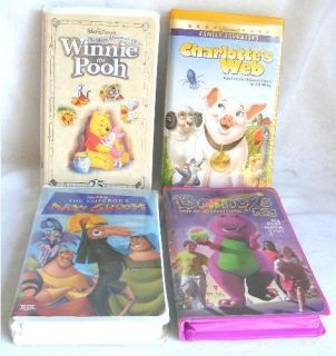 Childrens Movies Barneys Great Adventure 3 More VHS Lot of 4